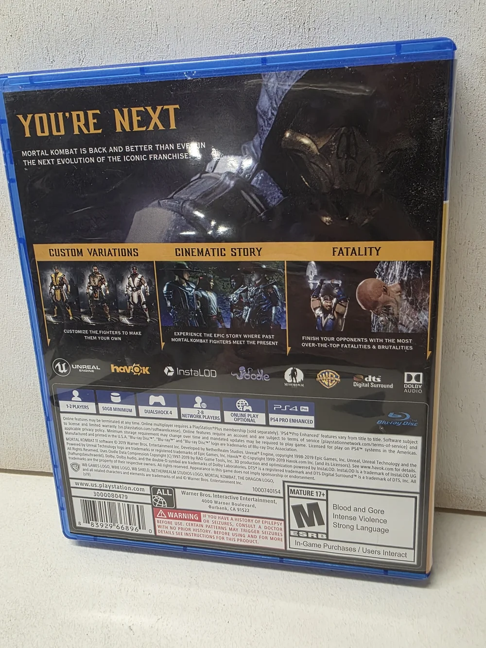 Mortal Kombat 11 Sony PlayStation 4 PS4 2019 Complete Tested Working CIB